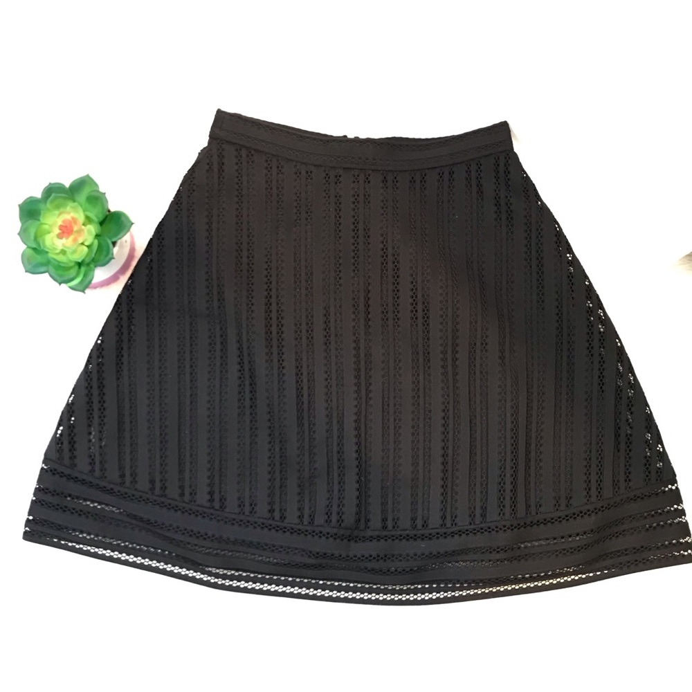 J. Crew Black Eyelet Skirt size 2
